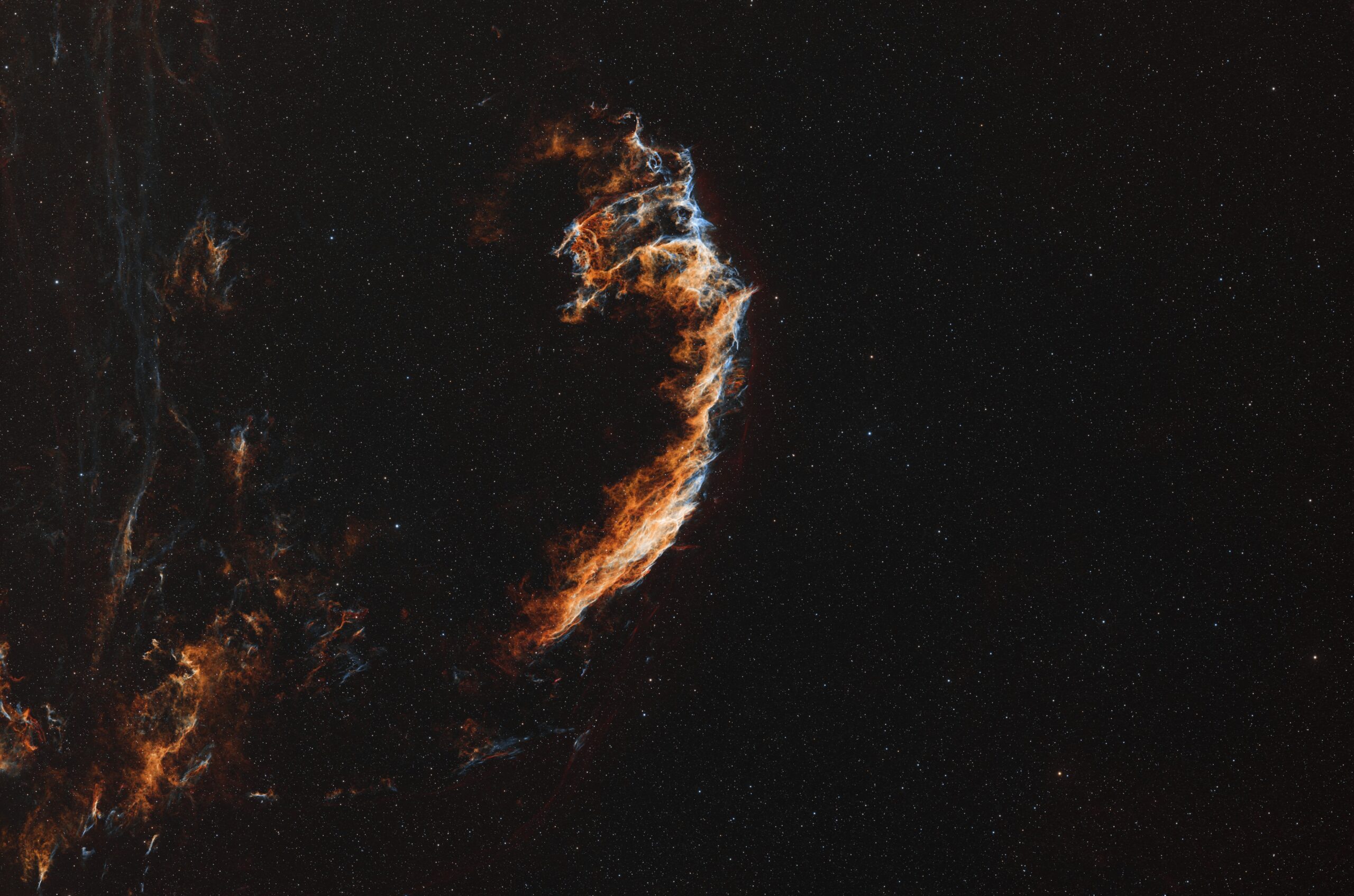 The Filament Nebula captured from Bortle 6 skies in Suffolk using a PlayerOne Poseidon-M Pro astronomy camera