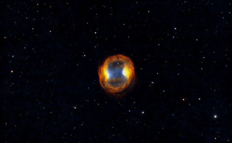 The Headphones Nebula Jones-Emberson 1 deep sky narrowband image of a strange planetary nebula